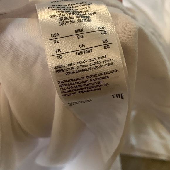 A|X ARMANI EXCHANGE Mens Crew Neck Logo Tee T Shirt Grid Logo size XL slim white - Picture 11 of 11